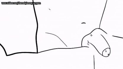 Third installment of a monochrome gay animation, grayscale