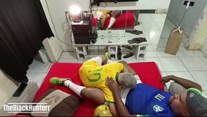 After the game, I brought my twink friend home for a blowjob