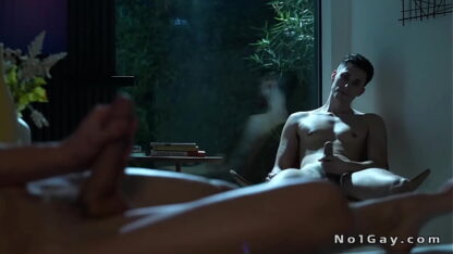 Late-Night Roommates Explore Gay Anal Play and Rimjob